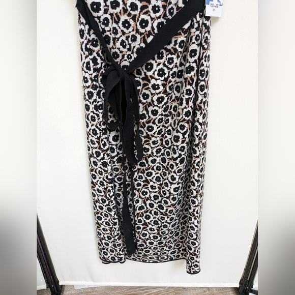 DVF for Target Halter Tie Neck Neutral Poppy Floral Knit Midi Dress Size 2X - Picture 7 of 15